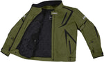 Motorcycle Jacket Riding HWK Mens Textile Motocross Dualsport Racing Hi-Vis Biker CE Armored Waterproof Jackets (Military Green, L)