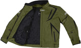 Motorcycle Jacket Riding HWK Mens Textile Motocross Dualsport Racing Hi-Vis Biker CE Armored Waterproof Jackets (Military Green, L)